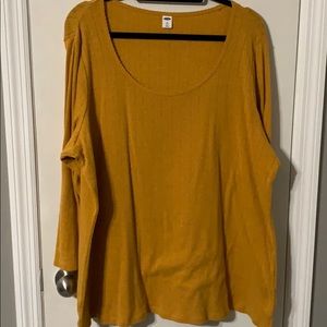 Mustard yellow top with subtle design